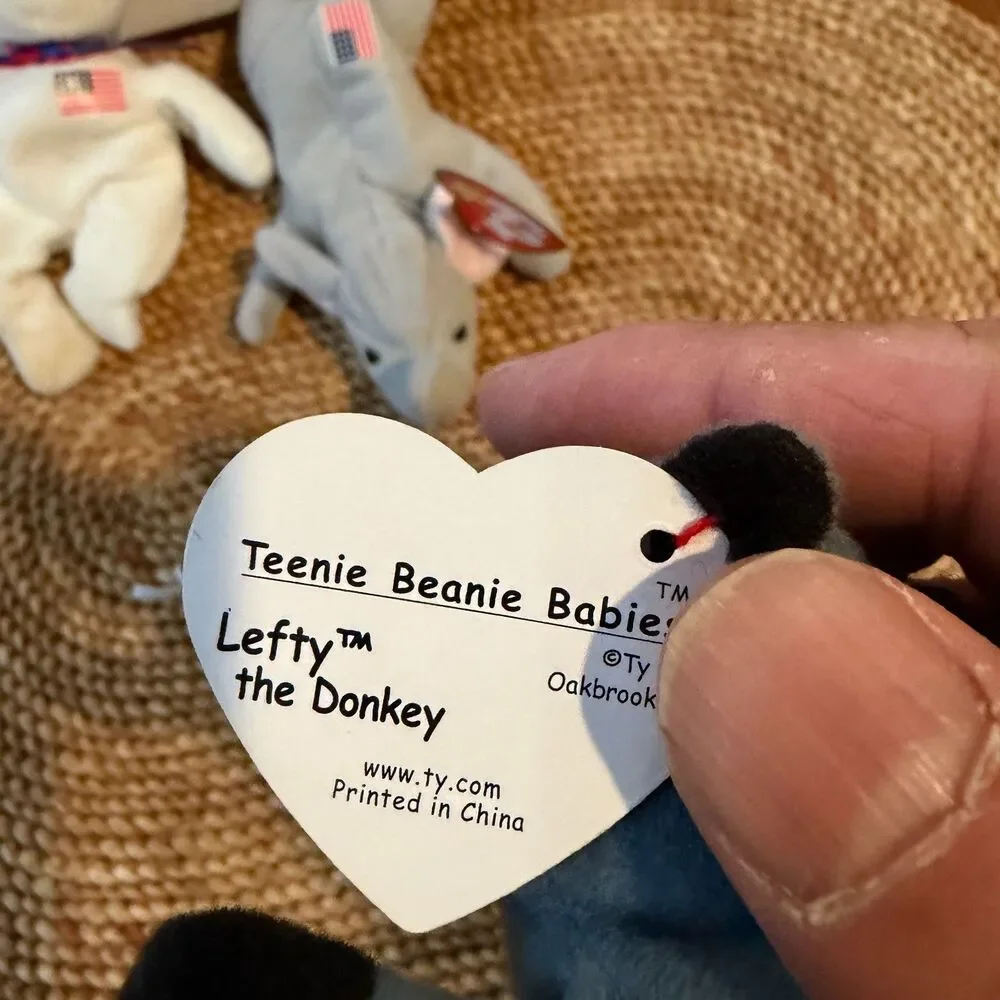 Ty Teenie Beanie Babies American Trio Libearty Righty Lefty McDonalds Tags